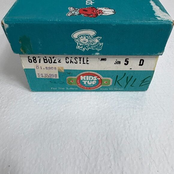 Buster Brown Vintage Kids Two Toned Unisex Saddle Oxford Shoes Size5D Gray Black - Picture 15 of 15